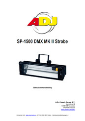 ADJ SP-1500 DMX MKII Strobe Gebruikershandleiding