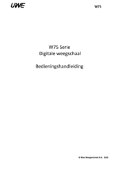 UWE W75 Series Bedieningshandleiding