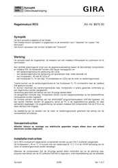 Gira 0970 00 Gebruiksaanwijzing