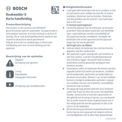 Bosch BSD-2 Korte Handleiding