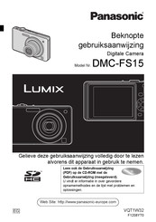 Panasonic LUMIX DMC-FS15 Gebruiksaanwijzing