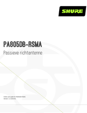 Shure PA805DB-RSMA Bedieningshandleiding