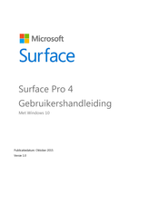 Microsoft Surface Pro 4 Gebruikershandleiding