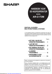 Sharp AR-C172M Gebruikershandleiding