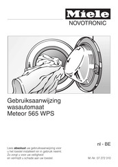 Miele Novotronic Meteor 565 WPS Gebruiksaanwijzing