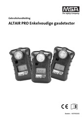 MSA ALTAIR PRO Gebruikshandleiding