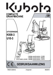 Kubota K008-3 Gebruiksaanwijzing