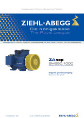 ZIEHL-ABEGG ZA top SM250.100C Originele Gebruiksaanwijzing