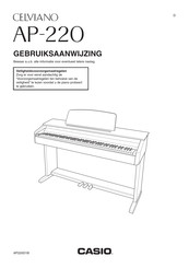 Casio Celviano AP-220 Gebruiksaanwijzing