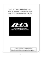 Zeus ED-131 Installatiehandleiding