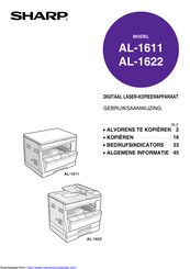 Sharp AL-1622 Gebruiksaanwijzing