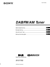 Sony ST-D777ES Gebruiksaanwijzing