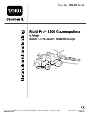 Toro 280000111 Gebruikershandleiding