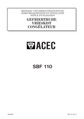 ACEC SBF 110 Gebruiksaanwijzing En Installatie-Instructie