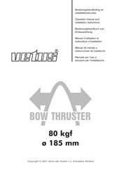 Vetus BOW8024 Bedieningshandleiding