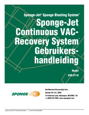 Sponge-Jet CVR-P110 Gebruikershandleiding