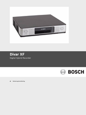 Bosch Divar XF Bedieningshandleiding