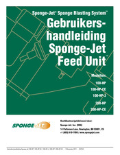 Sponge-Jet Feed Unit 100-HP Gebruikershandleiding