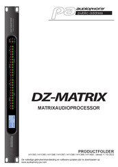 Audiophony PA DZ-MATRIX Gebruiksaanwijzing