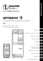 Invertek Drives OPTIDRIVE E3 Gebruikershandleiding