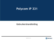 Escaux Polycom IP 331 Gebruikershandleiding