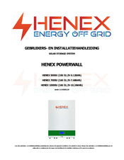 HENEX ENERGY OFF GRID 16S 51.2V-10.24kWh Gebruikers- En Installatiehandleiding