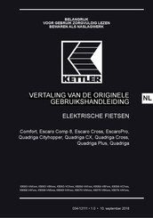 Kettler Escaro Comp 8 Gebruikshandleiding