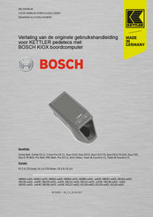 Bosch KETTLER Comp CX 11 Gebruikshandleiding