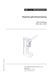 TOX PRESSOTECHNIK TOX-FinePress KFW Originele Gebruiksaanwijzing