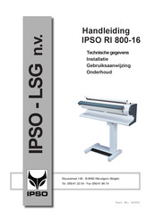 IPSO RI 800-16 Handleiding