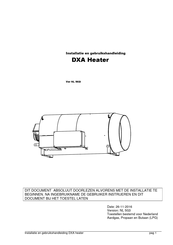 Winterwarm DXA Installatie En Gebruikshandleiding