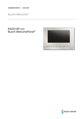 Busch-Jaeger Busch-WelcomePanel 83220-AP Series Handleiding