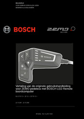 Bosch zemo SU-E FS 12+ Gebruikershandleiding