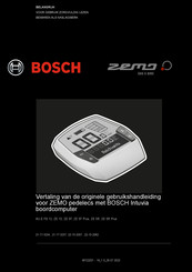 Bosch ZEMO ZE 10 Gebruikshandleiding