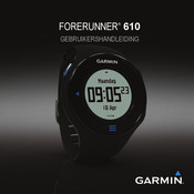 Garmin FORERUNNER 610 Gebruikershandleiding