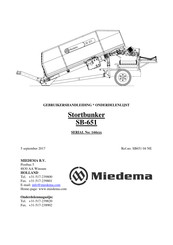 Miedema SB-651 Gebruikershandleiding