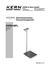 KERN MPL Series Gebruiksaanwijzing