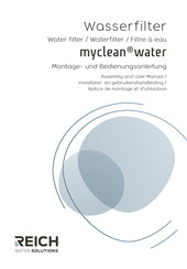 REICH myclean water Installatie- En Gebruikershandleiding