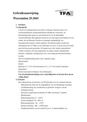 TFA 35.1043 Gebruiksaanwijzing