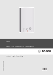 Bosch GWH11 COH Series Installatie- En Gebruiksaanwijzing