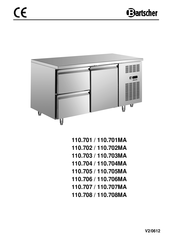 Bartscher 110.701MA Gebruiksaanwijzing