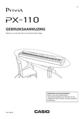 Casio Privia PX-110 Gebruiksaanwijzing