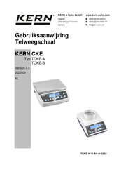 KERN and SOHN TCKE-B Gebruiksaanwijzing