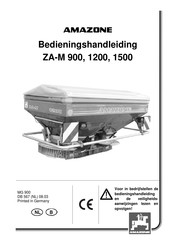 Amazone ZA-M 900 Bedieningshandleiding