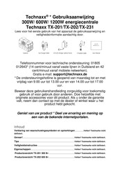 Technaxx TX-231 Gebruiksaanwijzing