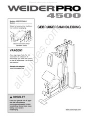 Weider Pro 4500 Gebruikershandleiding