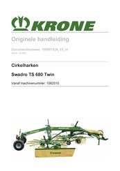 Krone Swadro TS 680 Twin Originele Handleiding