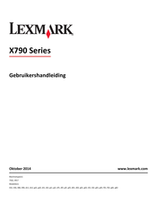 Lexmark X792de Gebruikershandleiding