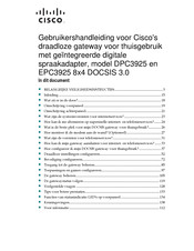 Cisco DPC3925 8x4 DOCSIS 3.0 Gebruikershandleiding