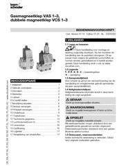 Krom Schroeder VAS 1 Bedieningsvoorschrift